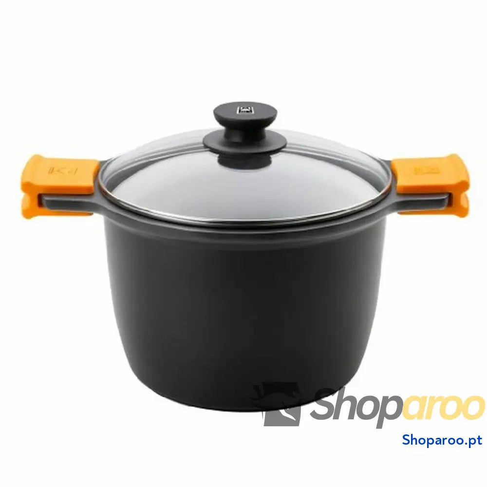Panela com Tampa de Vidro BRA A273907 Preto Metal Alumínio Forjado fundido (1 Unidade)
