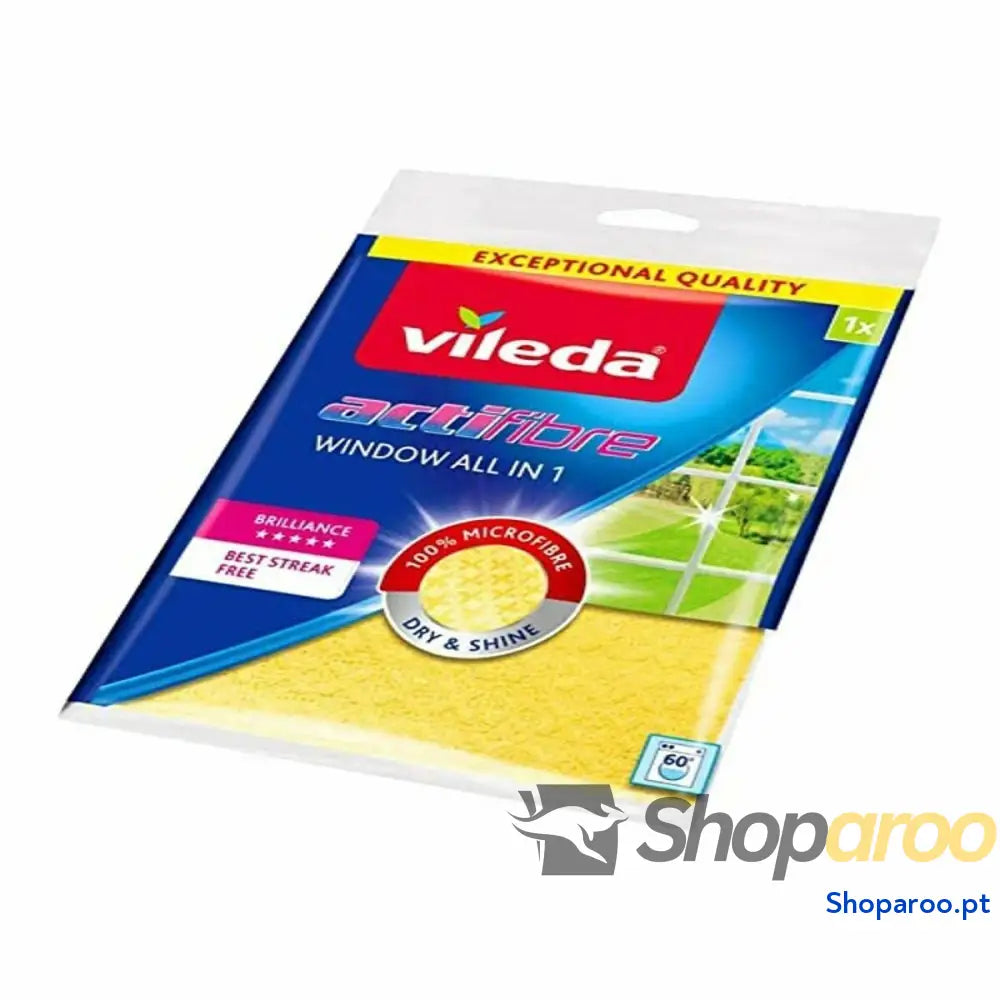 Pano de limpeza Vileda 171800 Amarelo Vidros (1 Unidade)