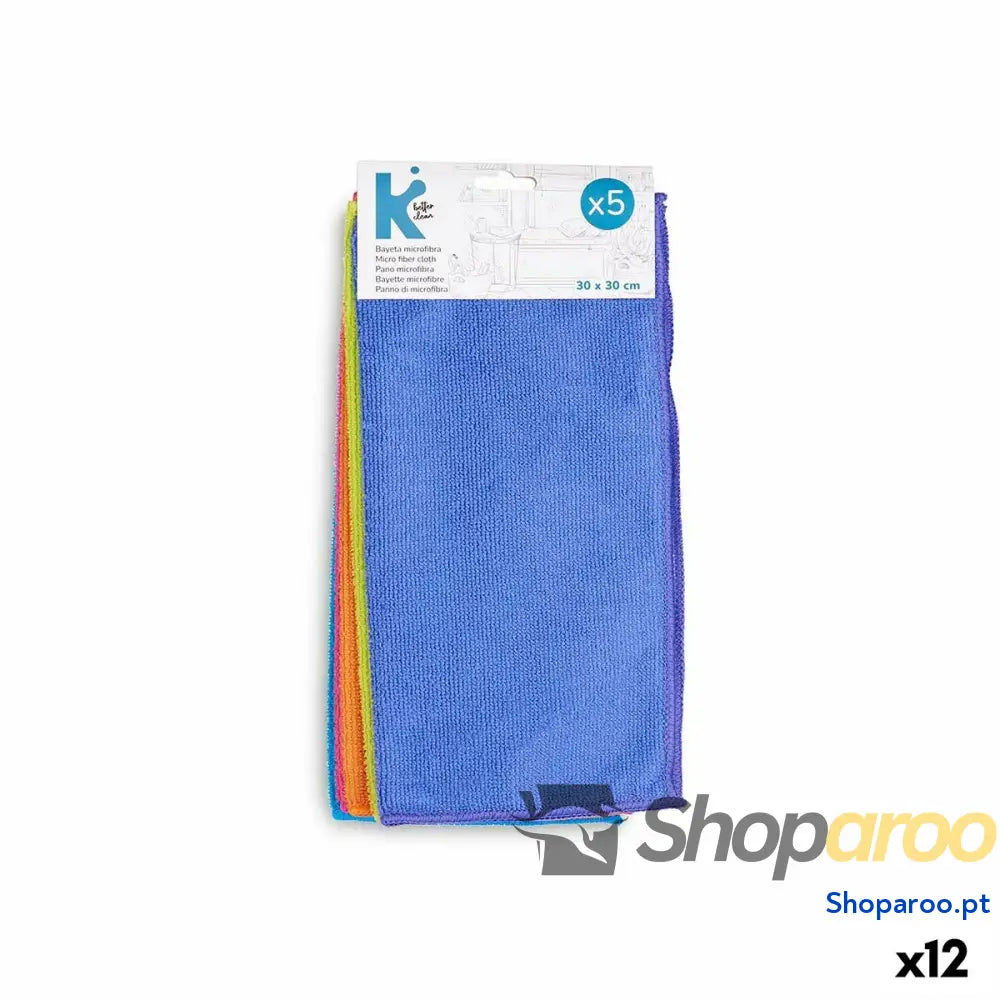 Panos de limpeza Multicolor 30 x 0,02 cm (12 Unidades)