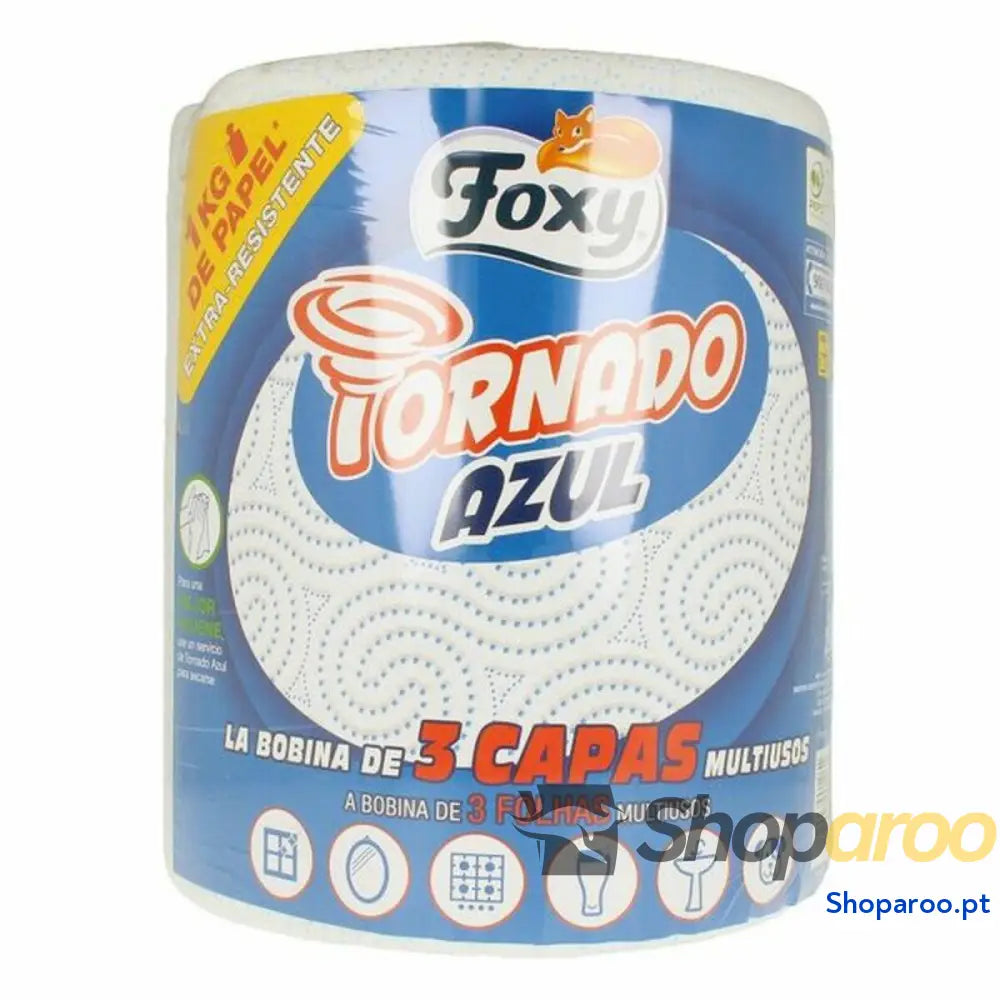 Papel de cozinha Foxy Tornado Azul
