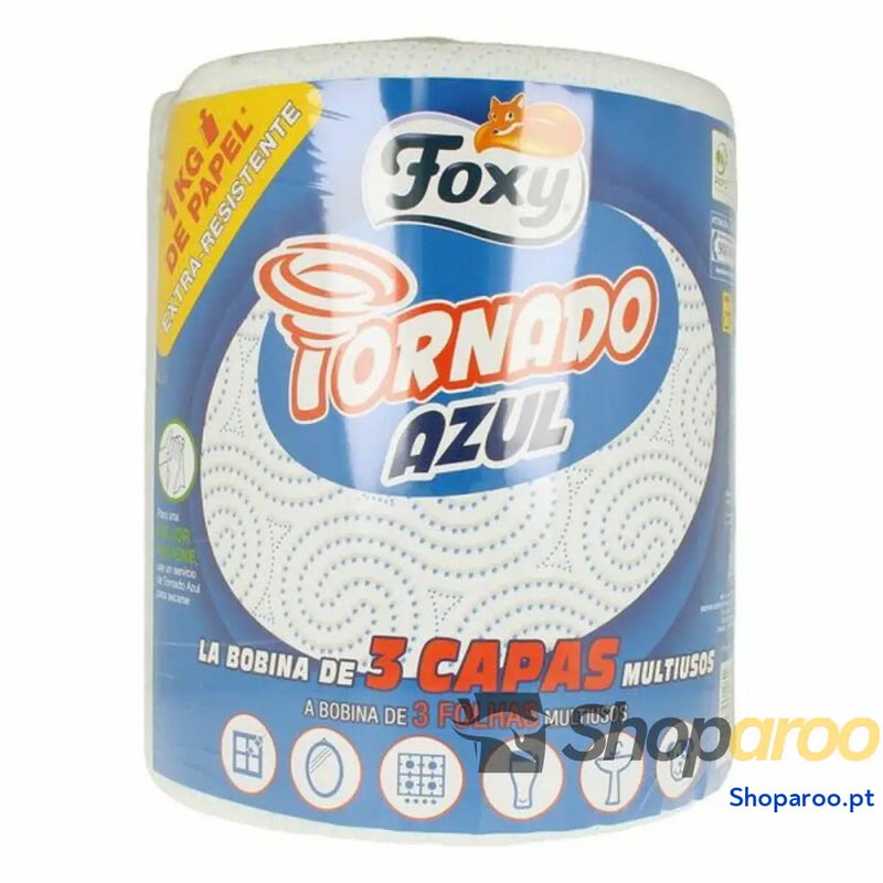 Papel de cozinha Foxy Tornado Azul