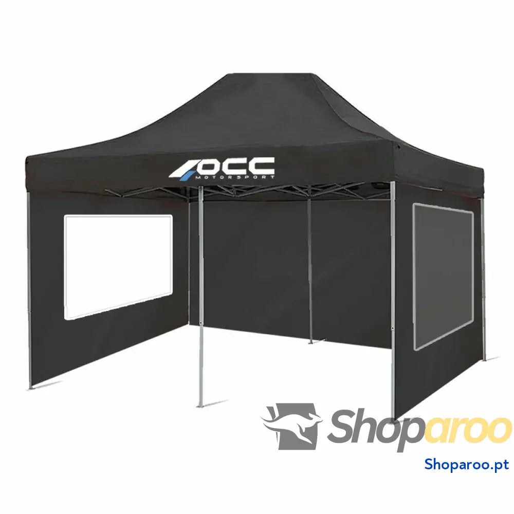 Parede de Tenda OCC Motorsport OCCCARP33 Preto Oxford 420D 6 x 2 m Janela