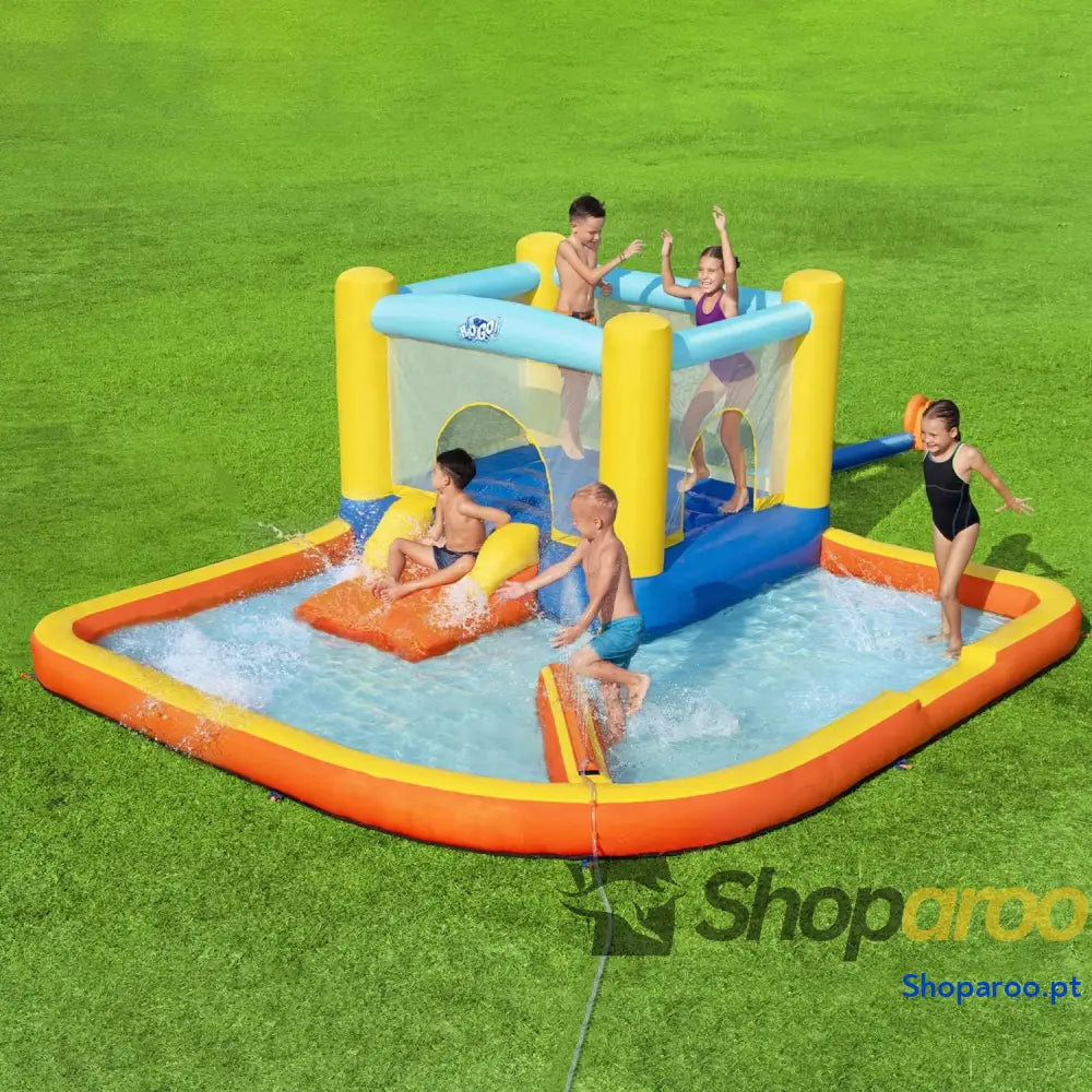 Parque aquático com cama elástica insuflável 365 x 340 152 cm. Inflador elétrico incluído multicolorido tamanho único