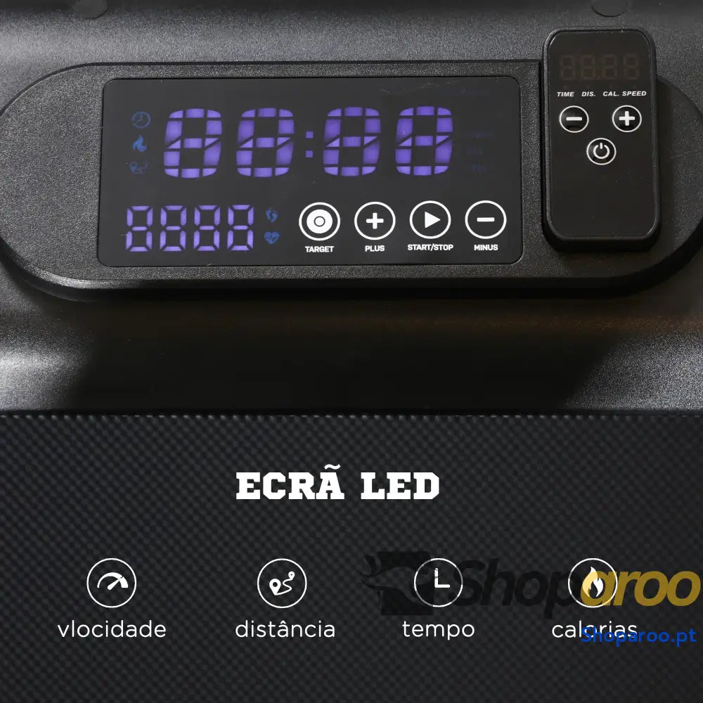 Passadeira Dobrável 2 em 1 com Velocidade 12km/h Superfície de Corrida 36x105 cm e Controlo Remoto 135x65x105 Preto