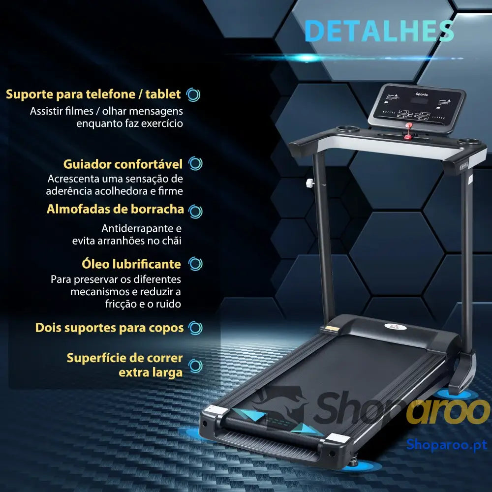 Passadeira Elétrica Dobrável com Ecrã LCD e 12 Programas Preta