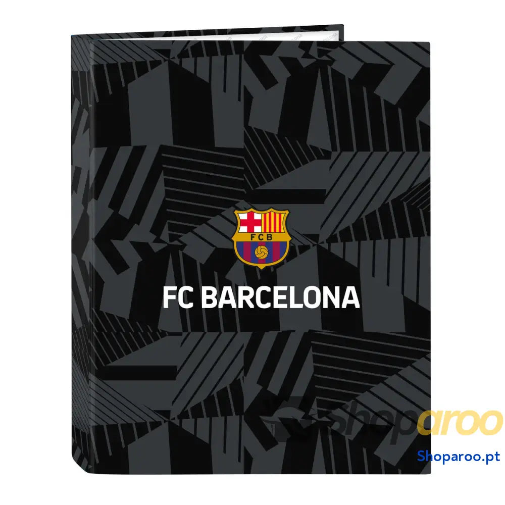 Pasta com argolas F.C. Barcelona Black Preto A4 26.5 x 33 x 4 cm