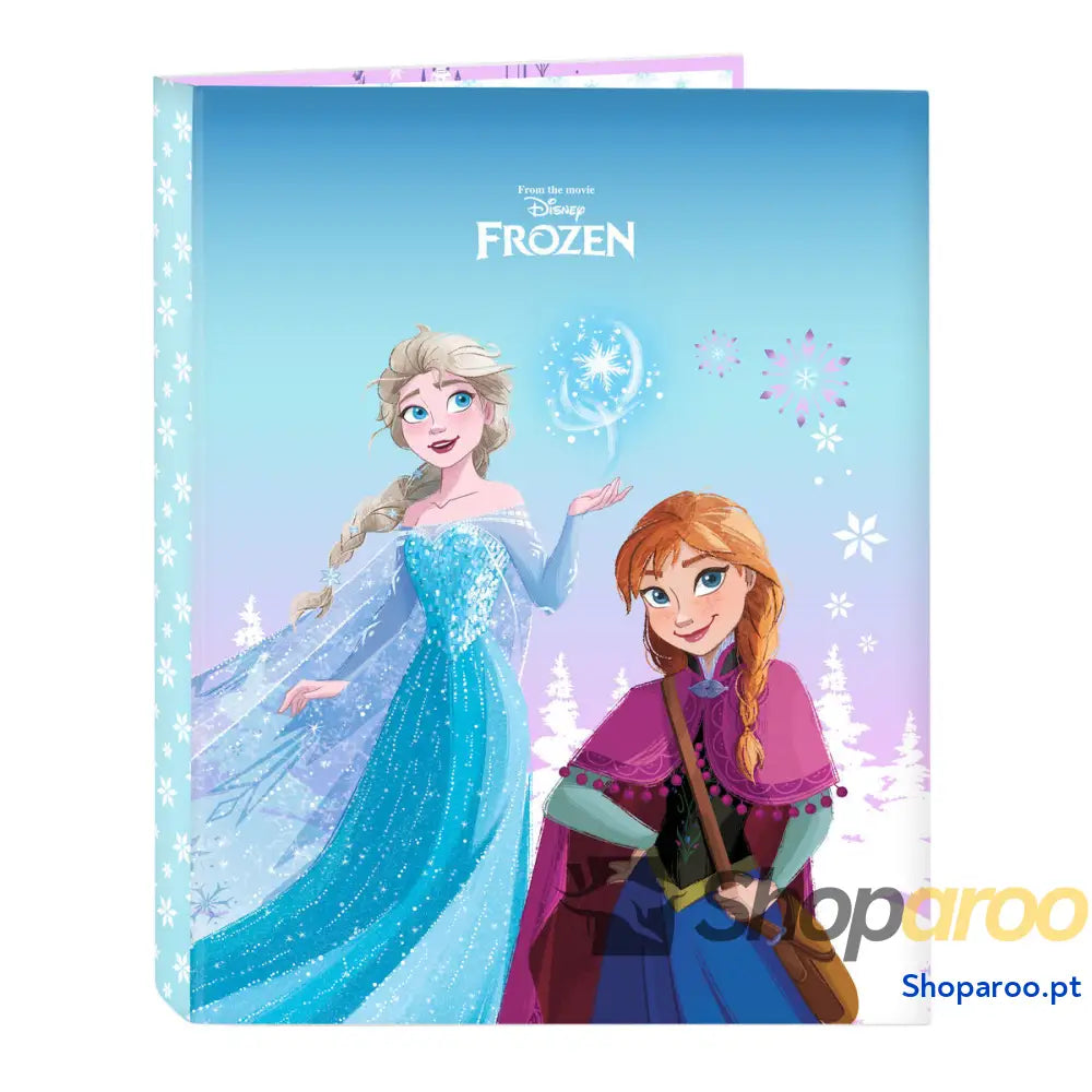 Pasta com argolas Frozen Cool days Violeta Azul celeste A4 26.5 x 33 x 4 cm