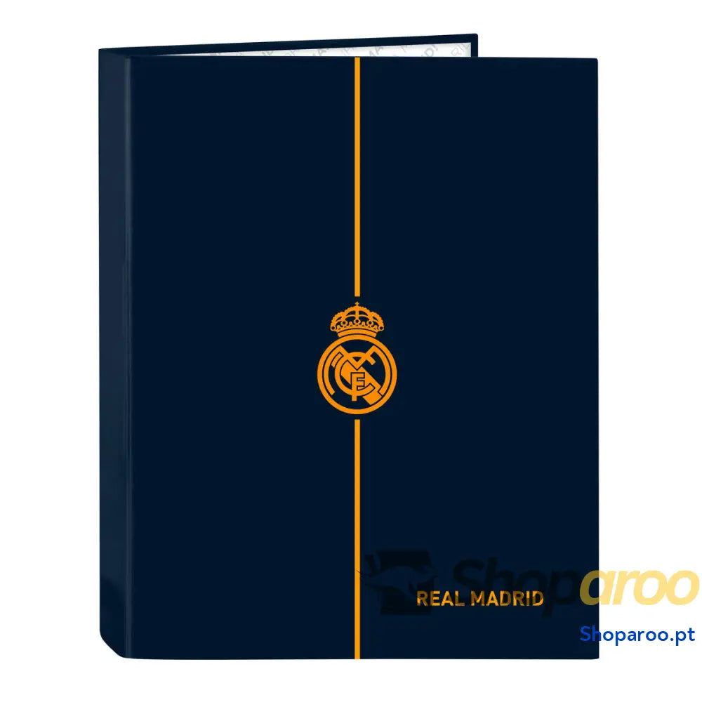 Pasta com argolas Real Madrid C.F. 2nd Kit 24/25 Azul Marinho A4 26.5 x 33 x 4 cm