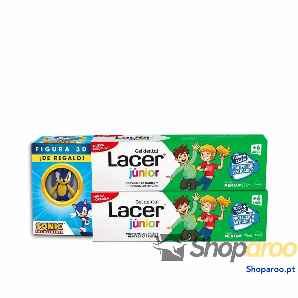 Pasta de dentes Lacer Junior 75 ml Menta 2 Unidades
