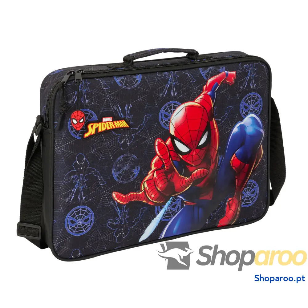 Pasta Escolar Spider-Man Attack Preto 38 x 28 x 6 cm