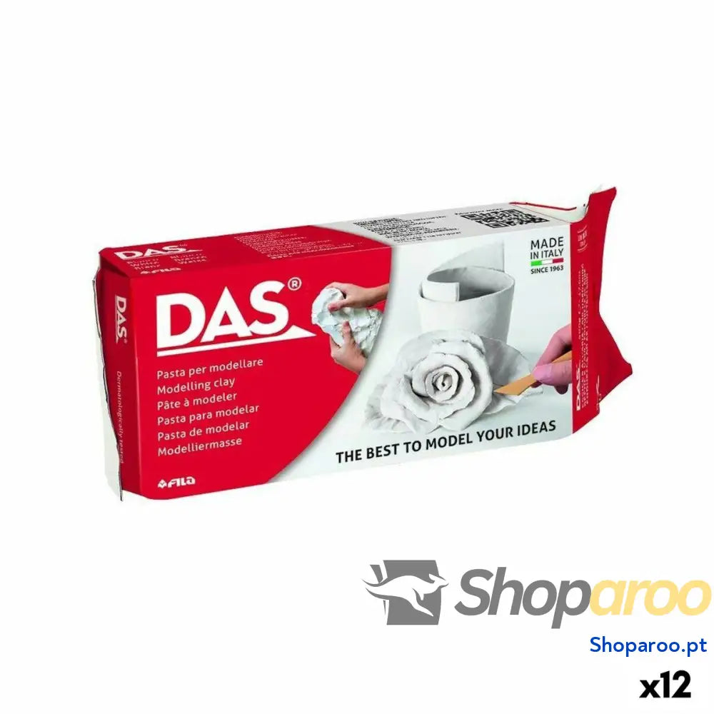 Pasta para modelar DAS Branco 1 kg (12 Unidades)
