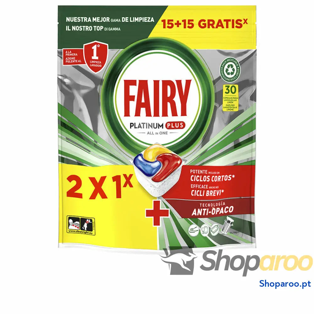 Pastilhas para Máquina de Lavar Louça Fairy FAIRY PLATINUM