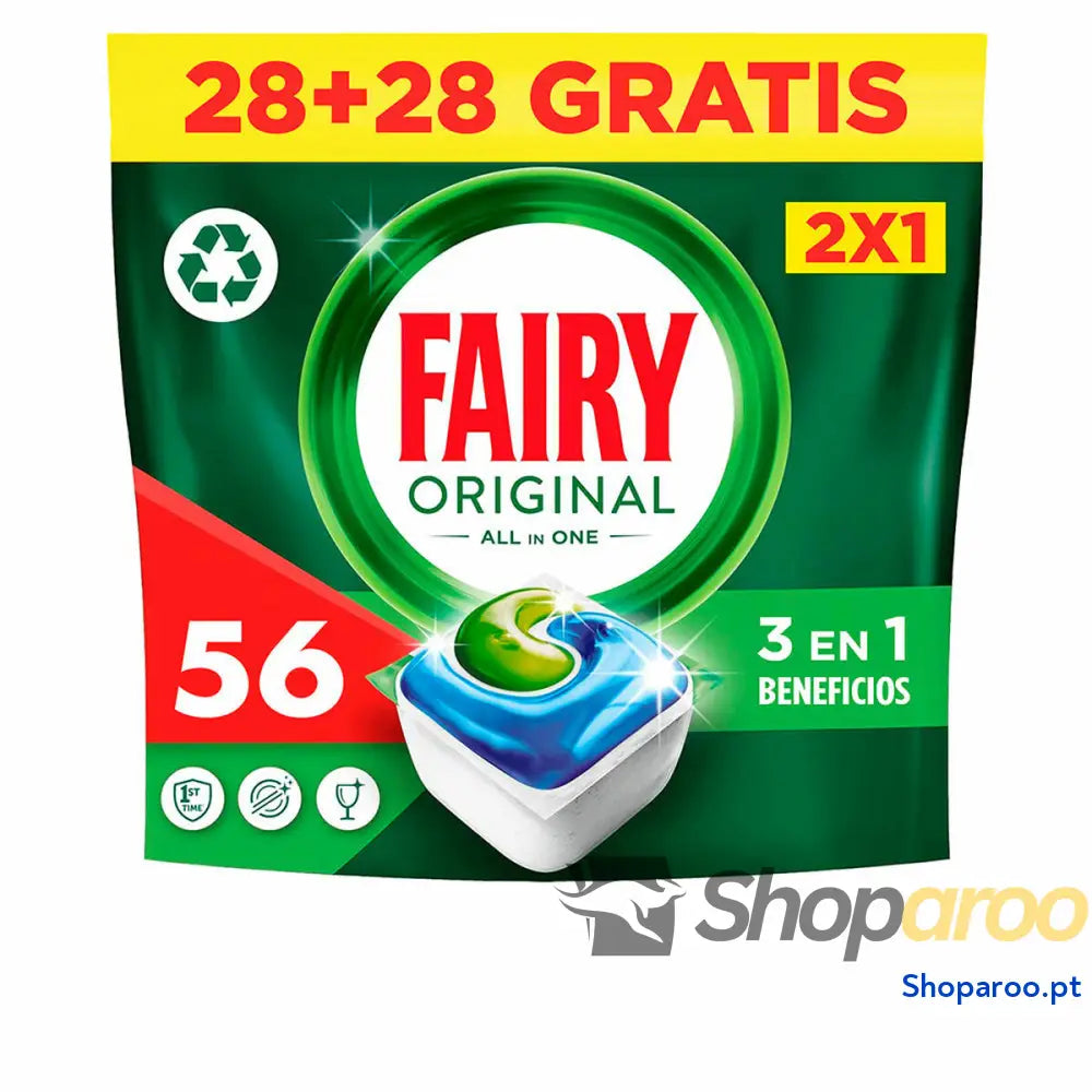 Pastilhas para Máquina de Lavar Louça Fairy TODO EN 1 LIMON 56 Unidades