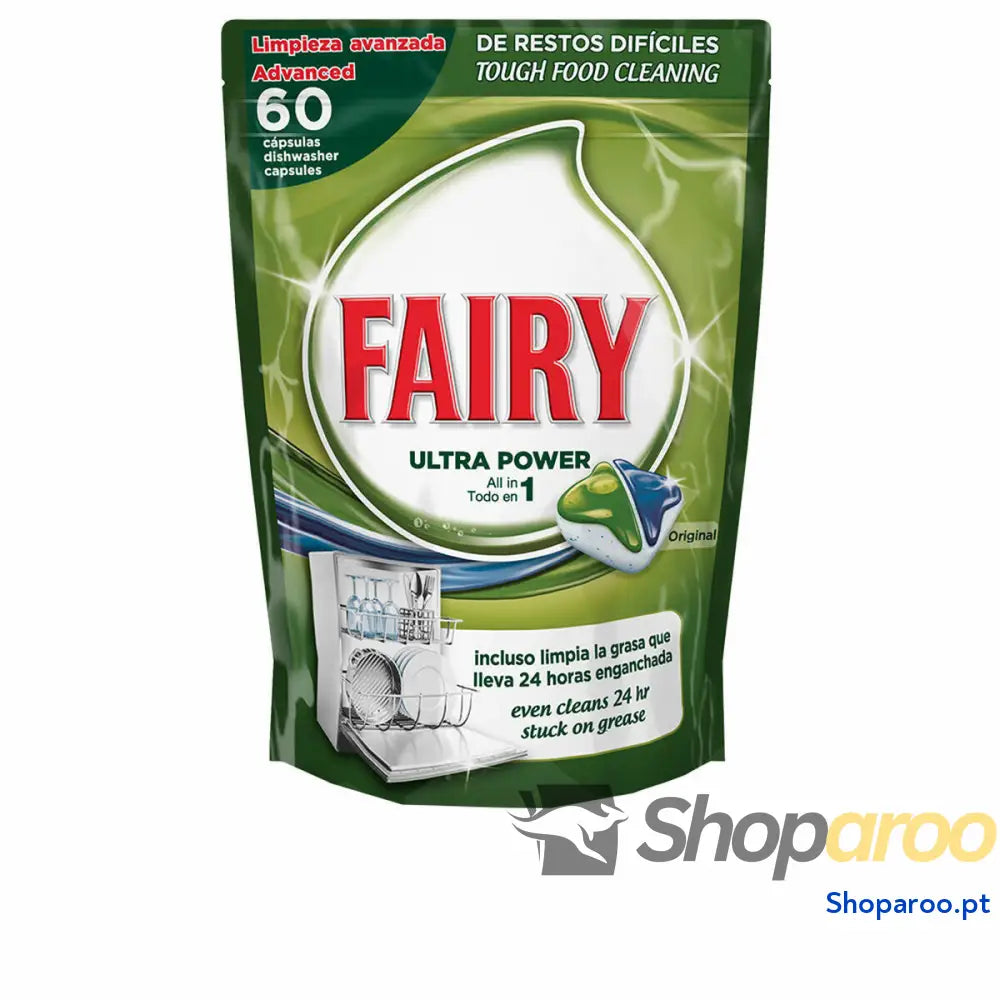 Pastilhas para Máquina de Lavar Louça Fairy Todo En Original (60 Unidades)