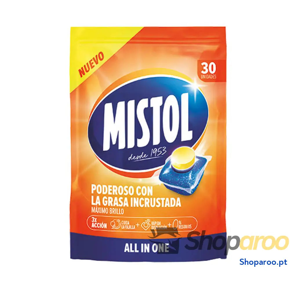 Pastilhas para Máquina de Lavar Louça Mistol (30 Unidades)