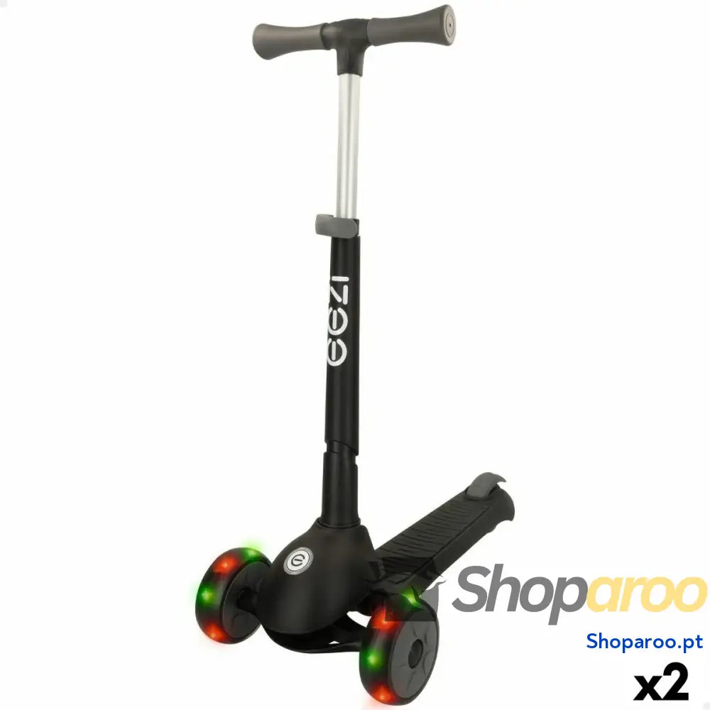 Patinete Scooter Eezi Preto 2 Unidades