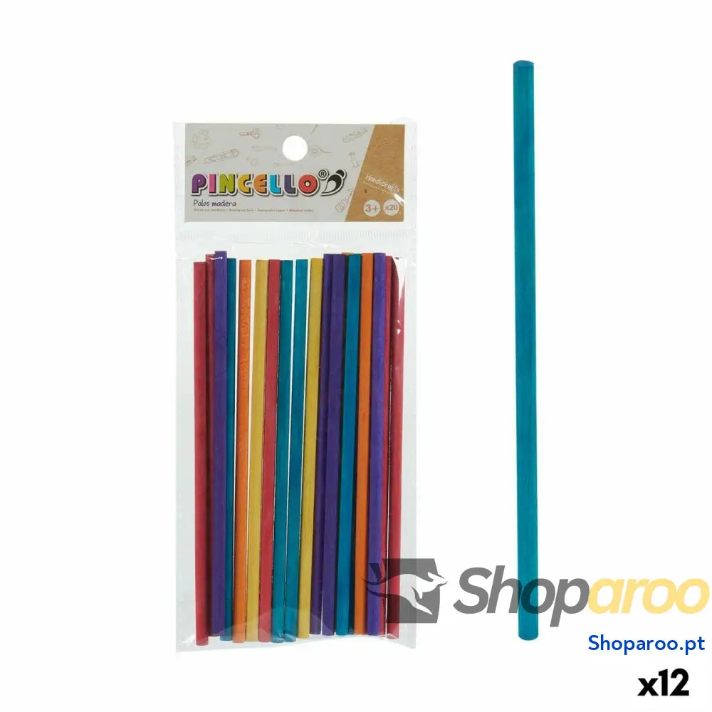 Paus Pincello AR1810589 Multicolor Madeira Artesanato (12 Unidades)