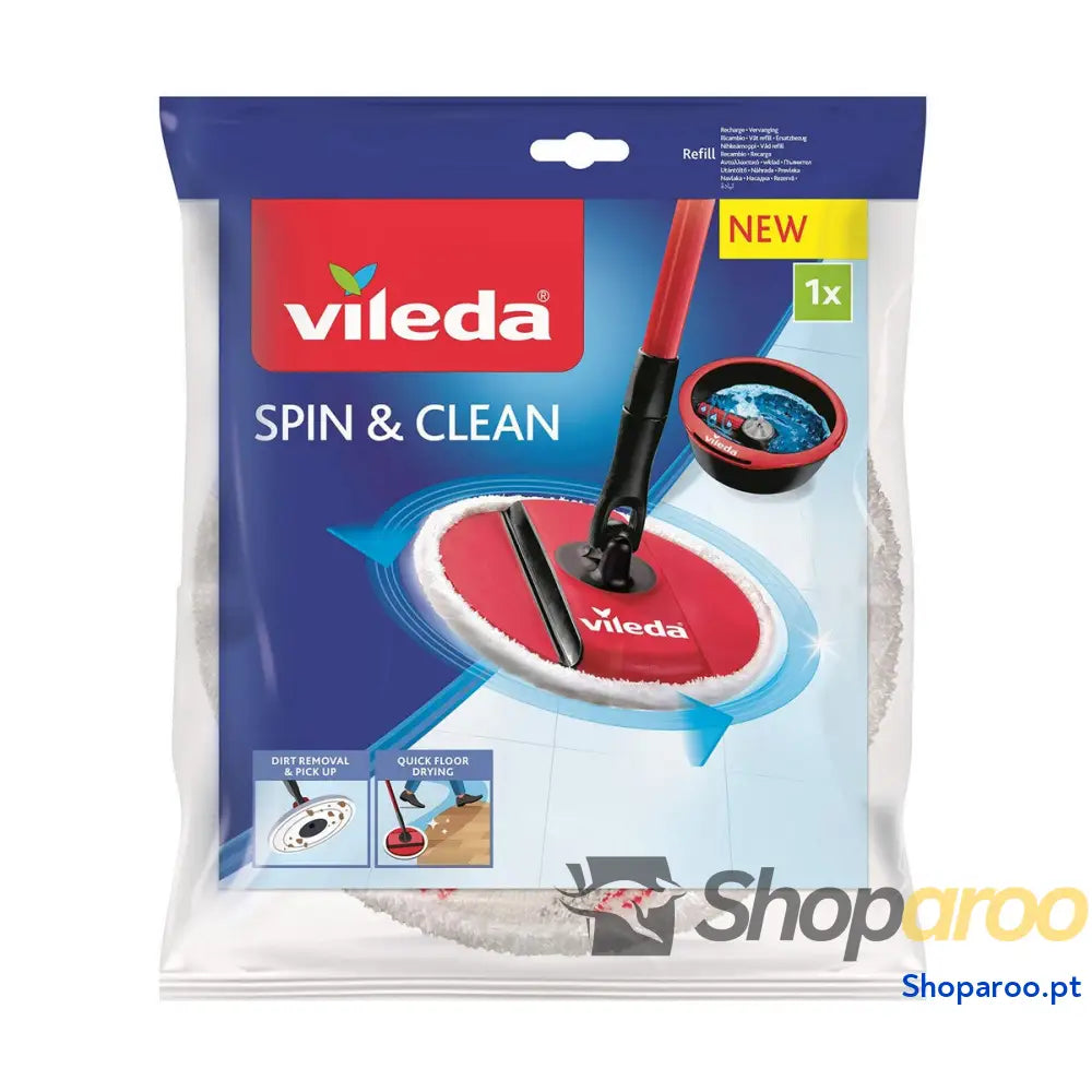 Peça Sobresselente de Esfregona Vileda Spin & Clean Microfibras