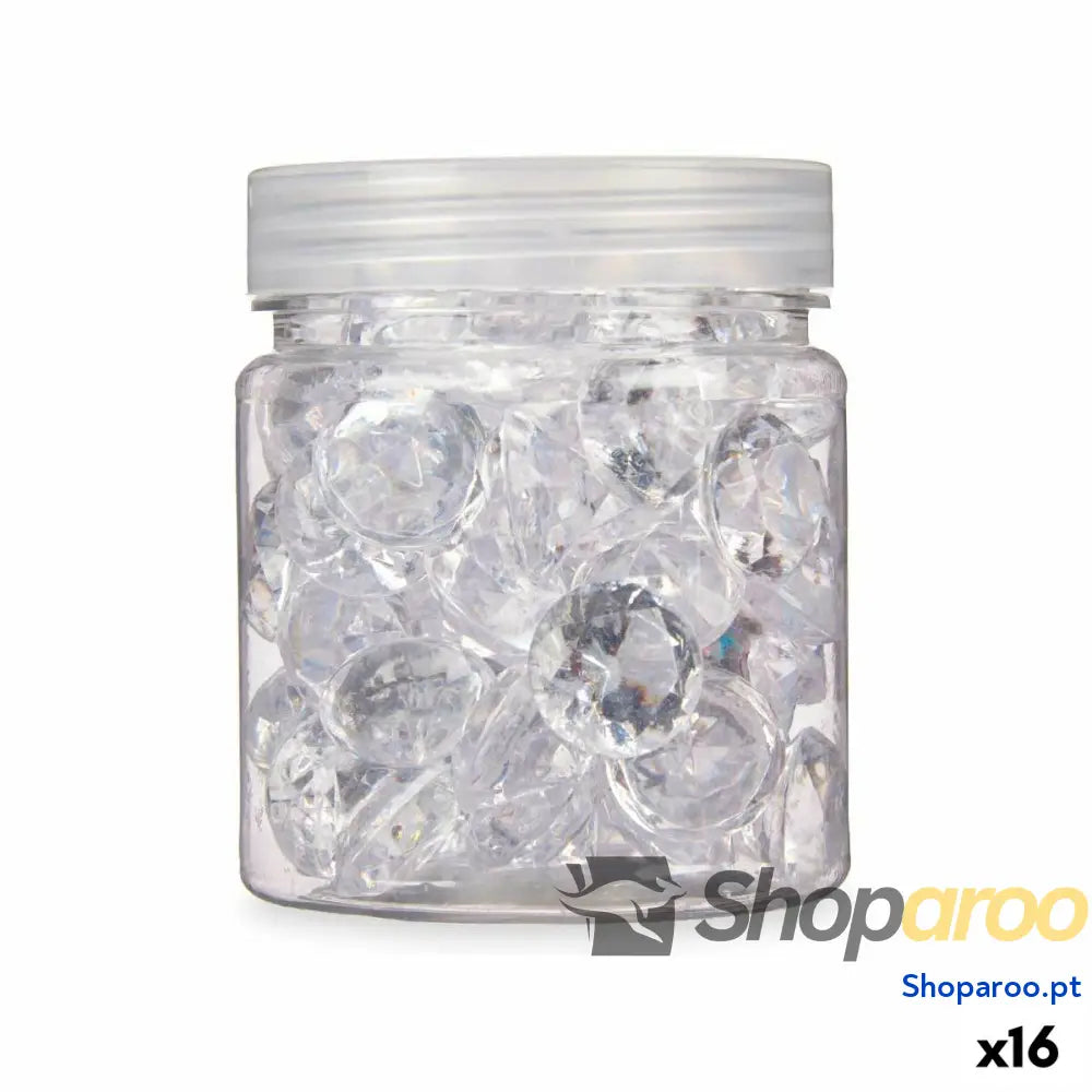 Pedras Decorativas Diamante 150 g Transparente (16 Unidades)