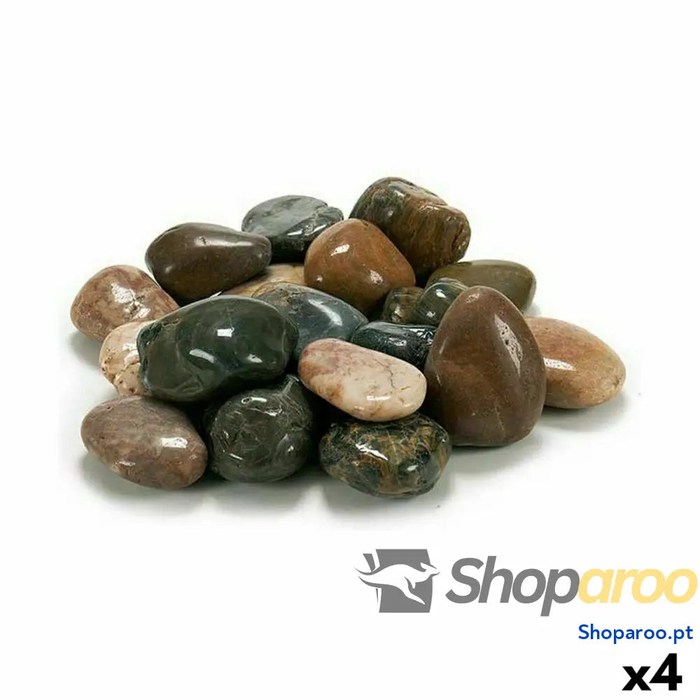Pedras Decorativas Ibergarden 3MG Castanho Cinzento 3 Kg (4 Unidades)