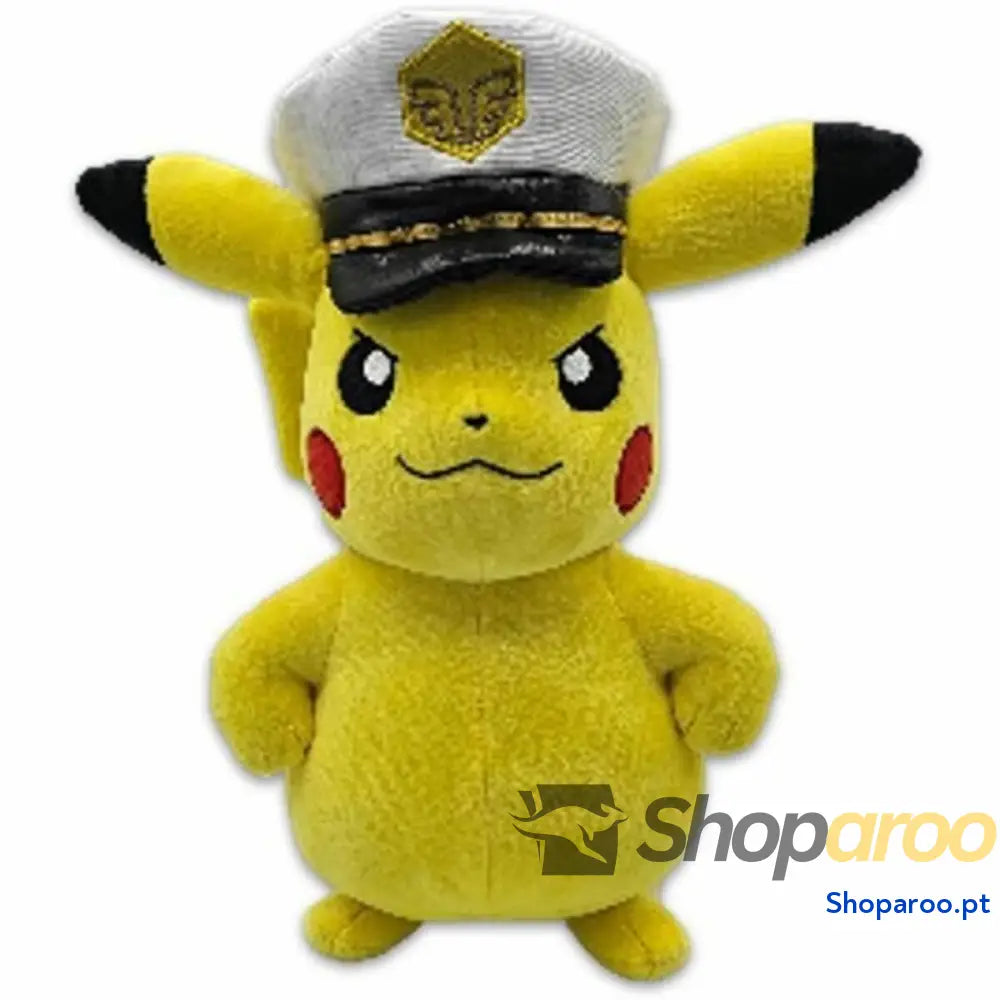 Peluche Bandai Captain Pikachu Amarelo Jaune Felpa animais