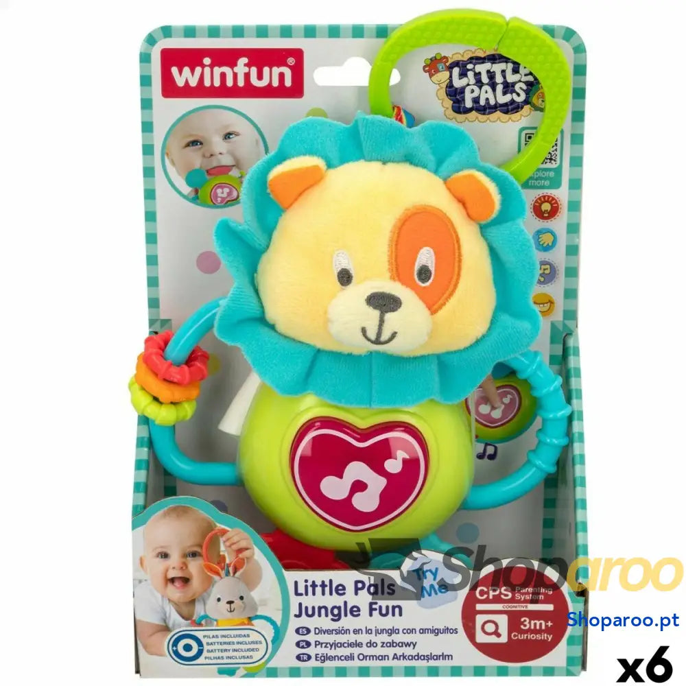 Peluche Chocalho Winfun 14 x 19 x 6,5 cm (6 Unidades)