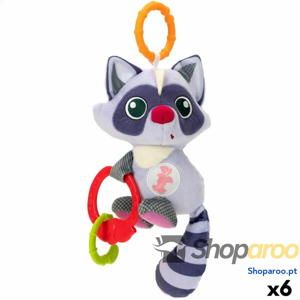 Peluche Chocalho Winfun Guaxinim 14,5 x 20 x 9,5 cm (6 Unidades)