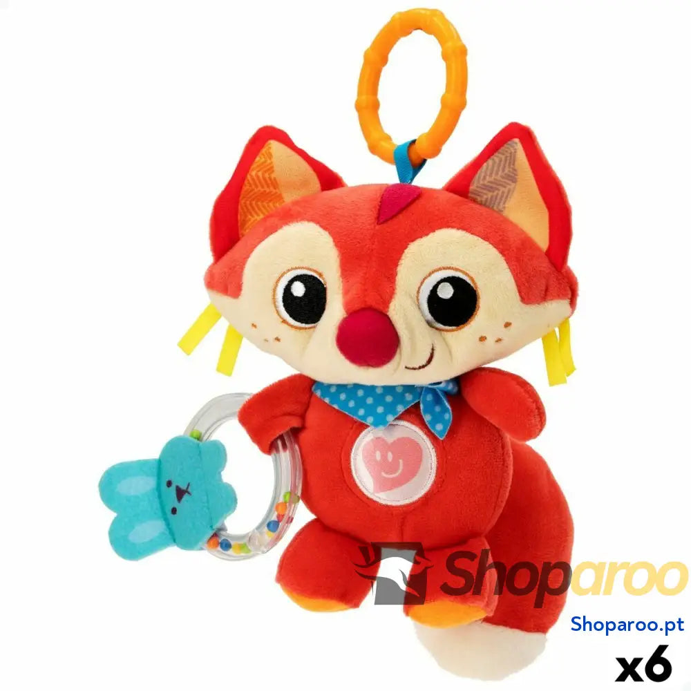 Peluche Chocalho Winfun Raposa 13,5 x 26,5 x 7,5 cm (6 Unidades)