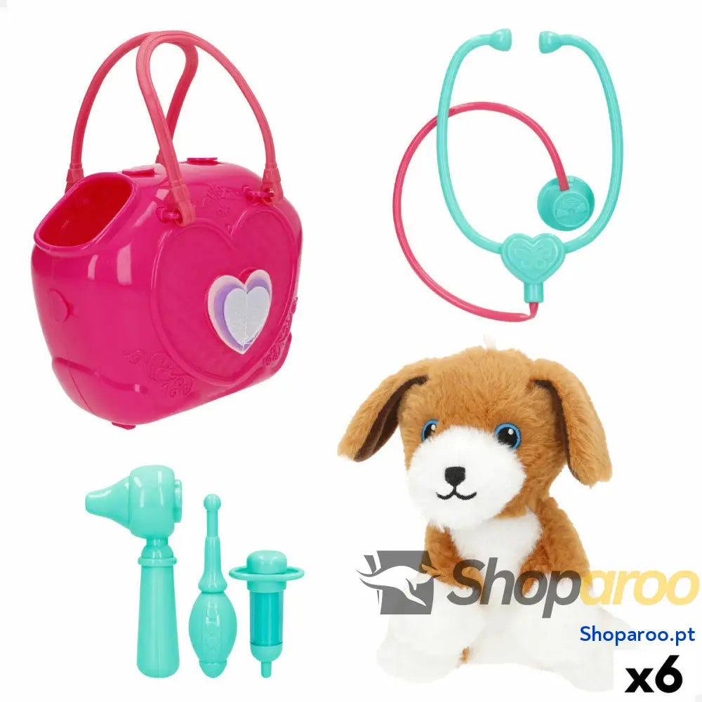 Peluche Colorbaby Felpa Plástico 10 x 17 9 cm (6 Unidades)