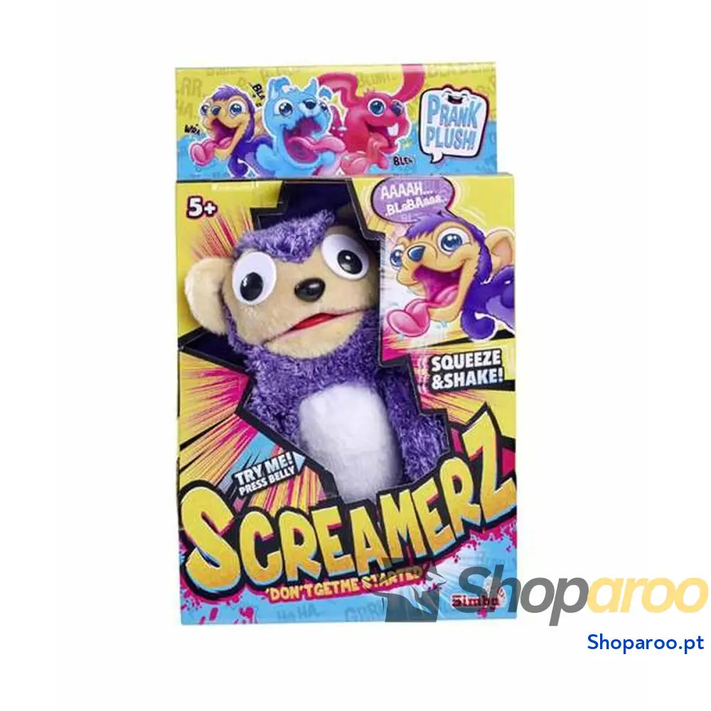 Peluche com Som Simba Screamerz Macaco 30 cm Roxo