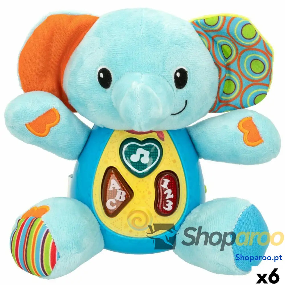 Peluche com Som Winfun Elefante 17 x 17,5 10 cm (6 Unidades)