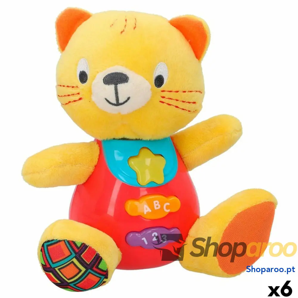 Peluche com Som Winfun Gato 16 x 17,5 10,5 cm (6 Unidades)