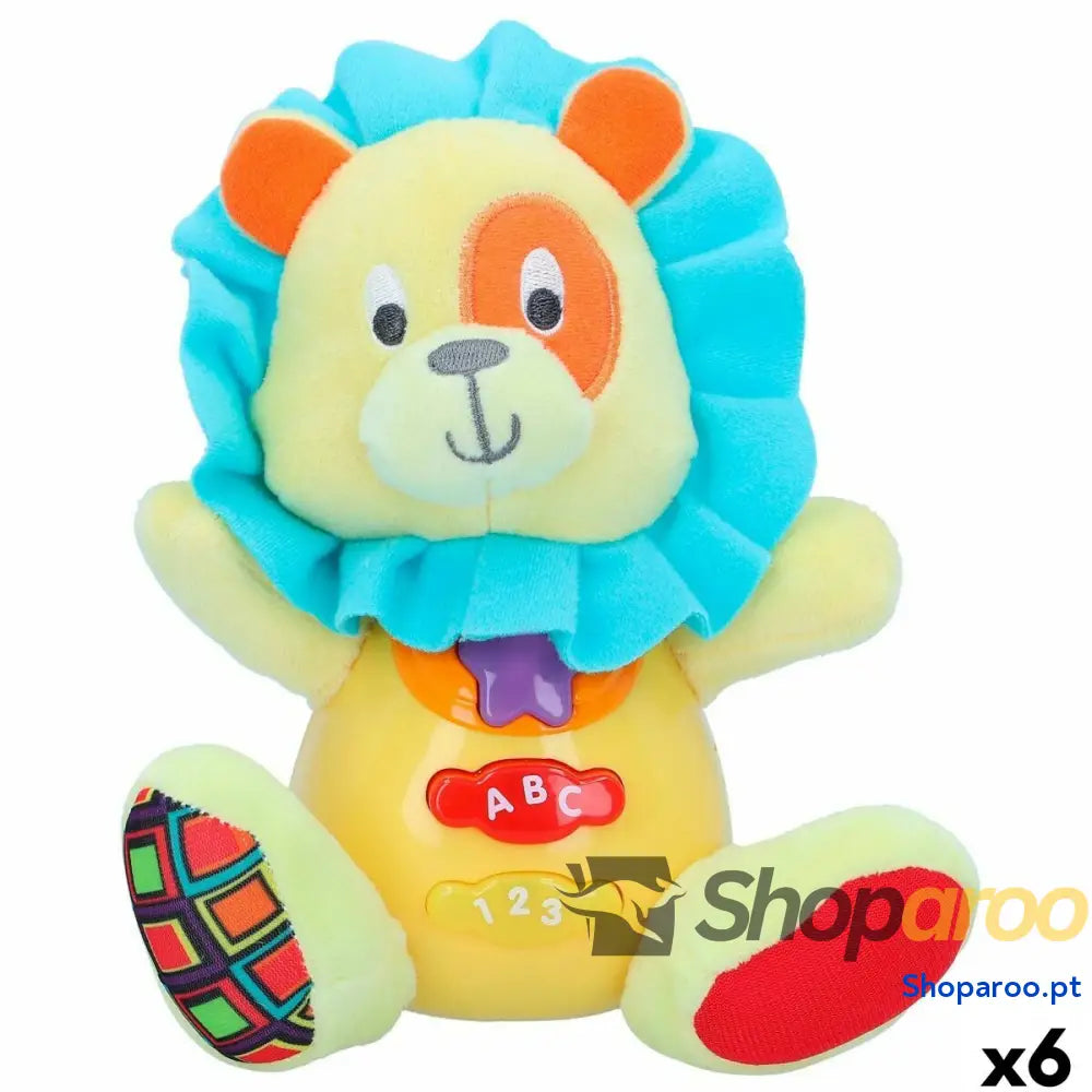 Peluche com Som Winfun Leão 15 x 9 cm (6 Unidades)