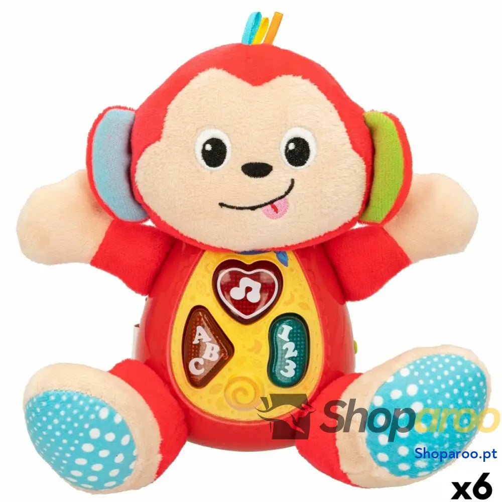 Peluche com Som Winfun Macaco 18 x 20,5 12,5 cm (6 Unidades)