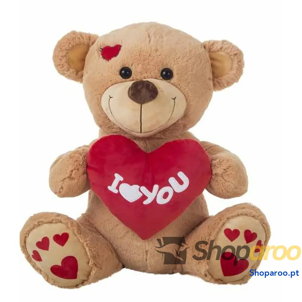 Peluche I Love You Urso 55 cm Castanho