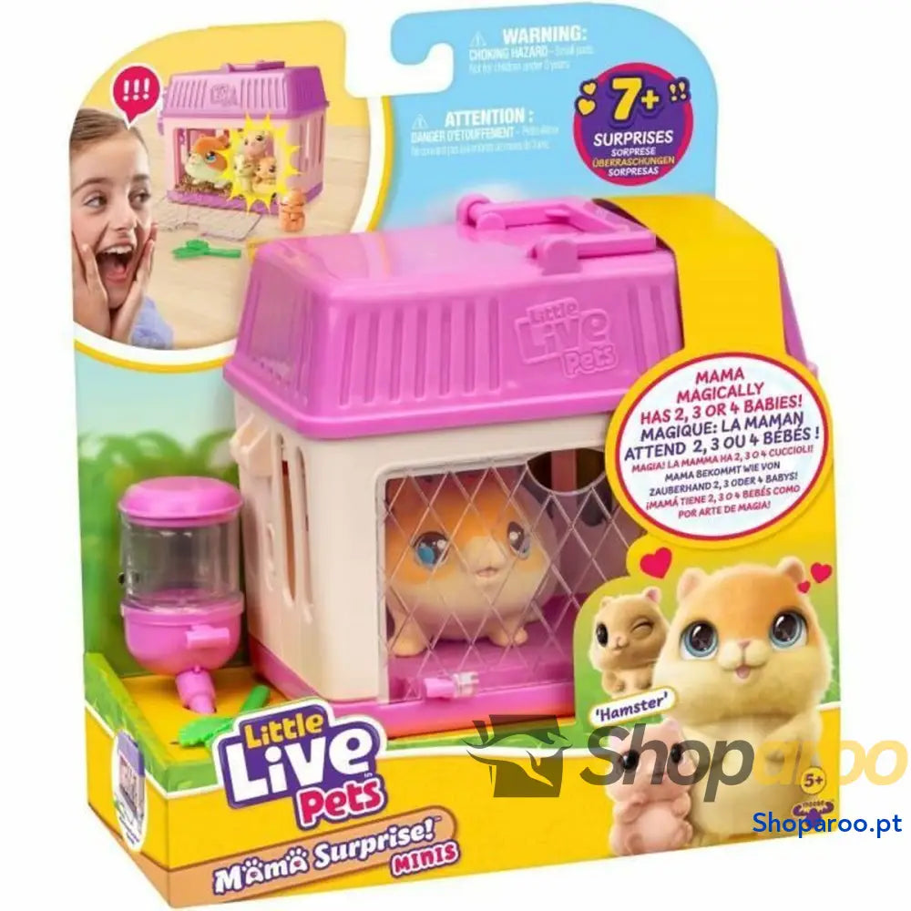 Peluche Little Live Pets Mama Surprise Hamsters Laranja Orange Felpa Hamster