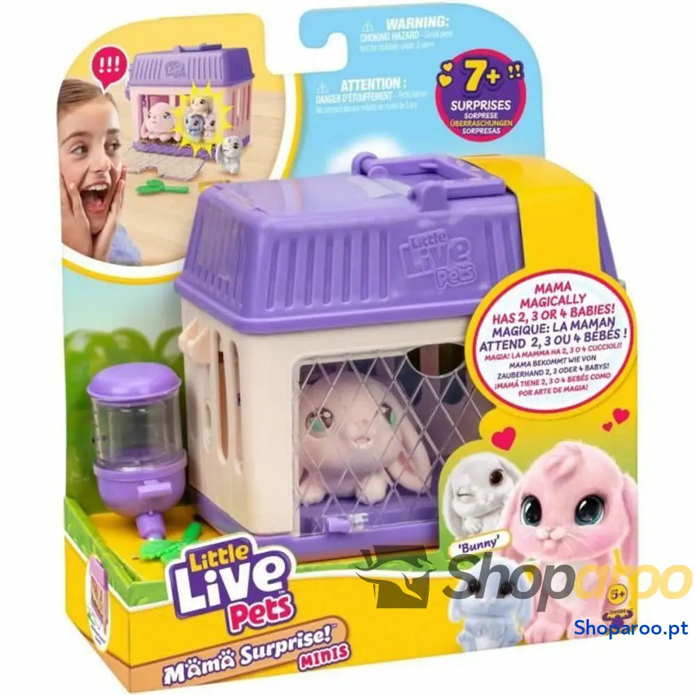 Peluche Little Live Pets Mama Surprise Rabbits Cor de Rosa Rose Felpa Coelho
