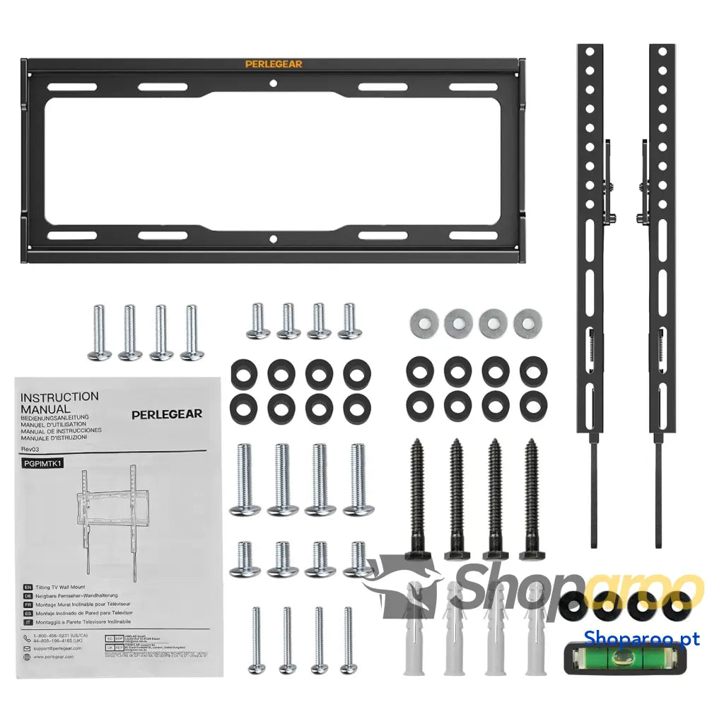 Perlegear Suporte de parede para TV 26 a 65 polegadas inclinável com carga 45 kg VESA máx. 400x400 mm
