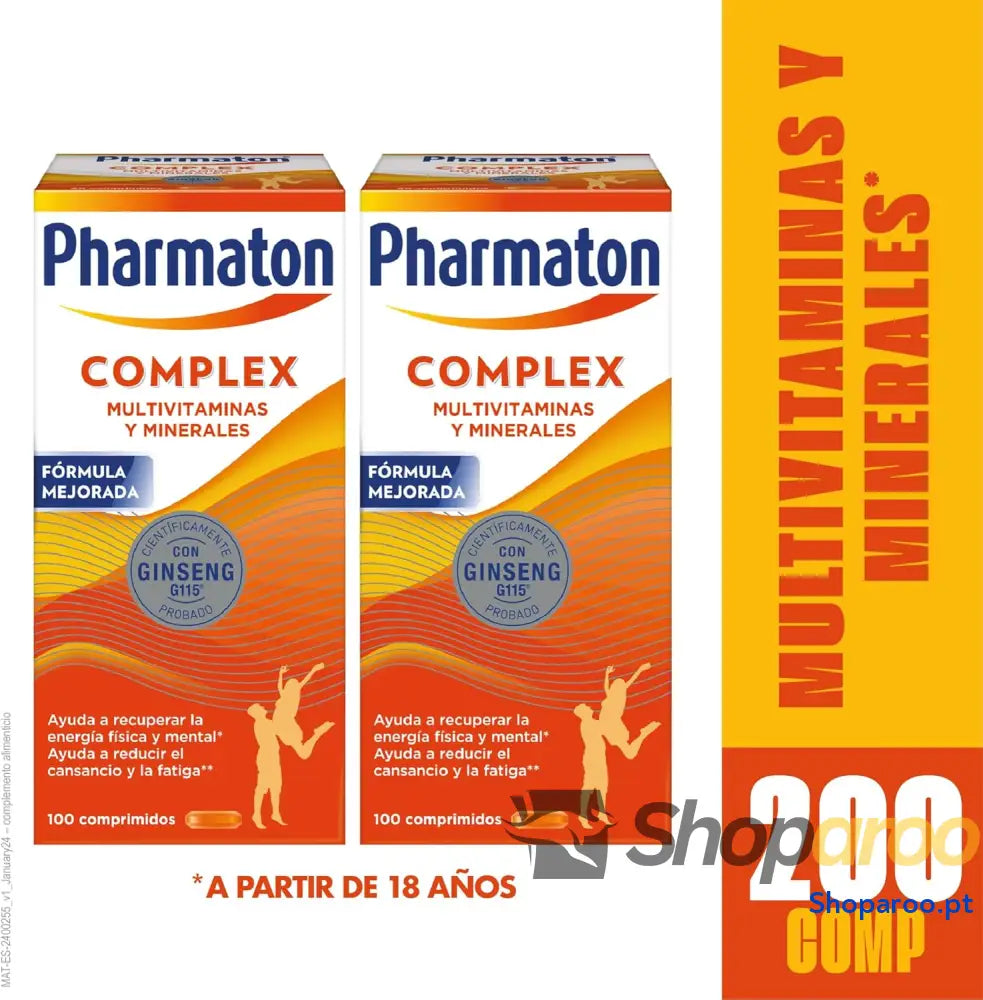 Pharmaton Complex Multivitamínico com Ginseng G115 200 comprimidos revestidos