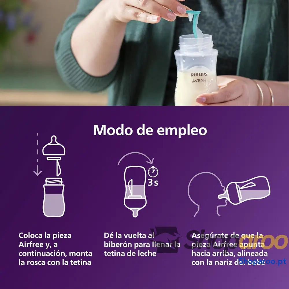 Philips Avent Set de presente para recém nascidos: 4 biberões com sistema AirFree chupeta ultra macia e escova 12 meses