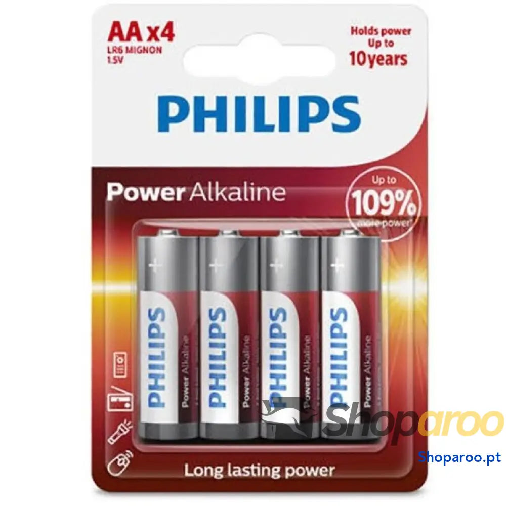 PHILIPS BATERIA ALCALINA DA POWER AA LR6 * 4