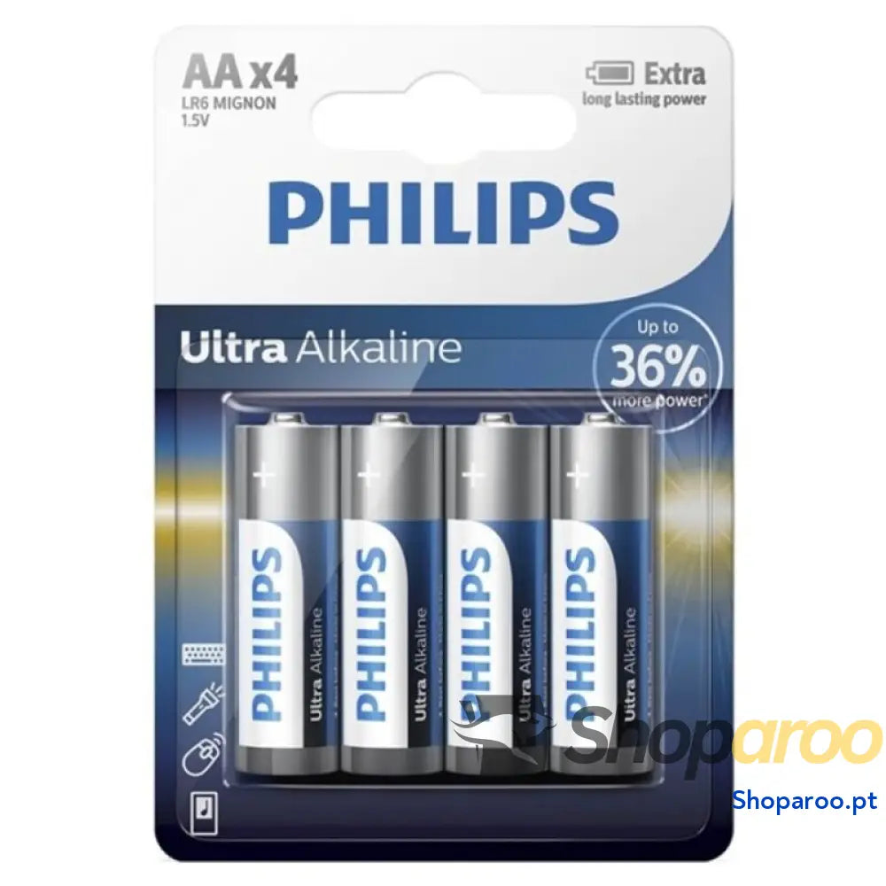 PHILIPS BATERIA ULTRA ALCALINA AA LR6 4 UNIDADE