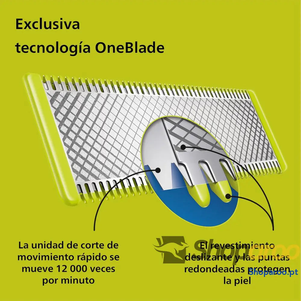 Philips OneBlade 360 Máquina de barbear híbrida barbeador elétrico e máquina 2 lâminas guia pente ajustável 5 em 1