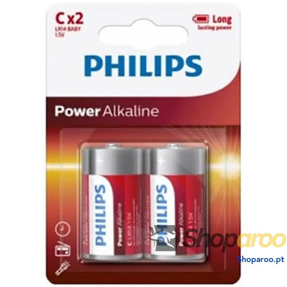 PHILIPS POWER ALKALINE PILA C LR14 BLISTER * 2