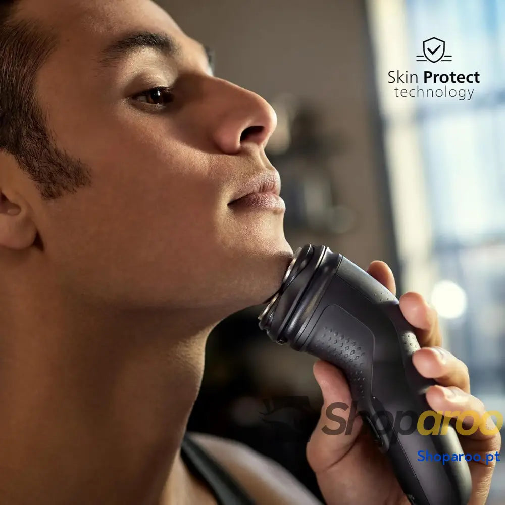 Philips Série X3000 Máquina de barbear elétrica para homem máquina com cortinadores 27 lâminas cuidado da pele 40 min