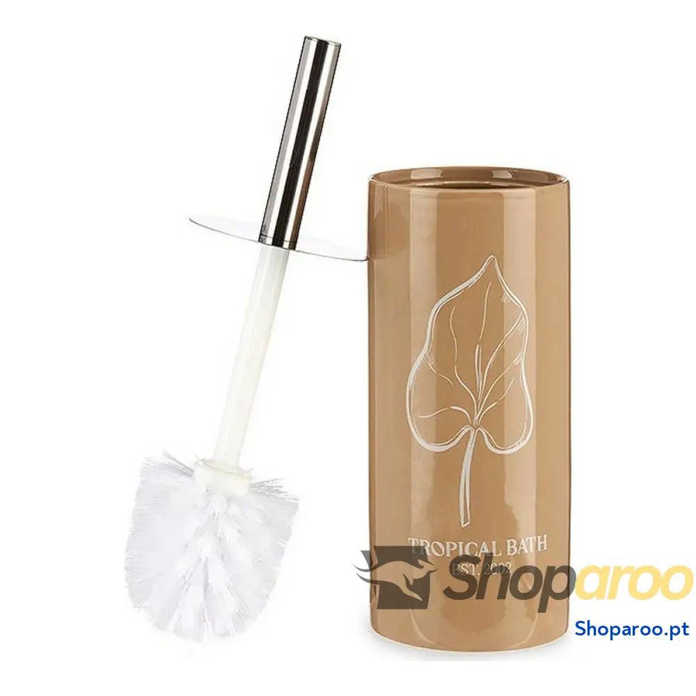 Piaçaba Berilo Tropical Bath Branco Castanho Prateado Cerâmica 9,6 x 32 cm