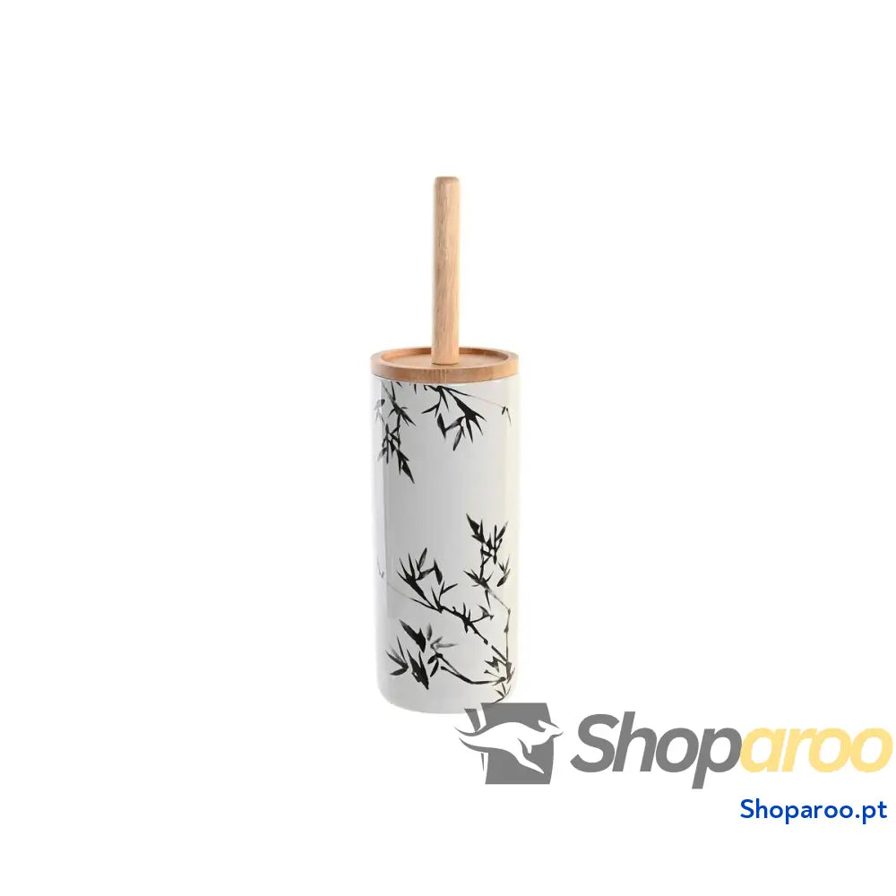 Piaçaba DKD Home Decor 10 x 38,5 cm Preto Metal Branco Grés