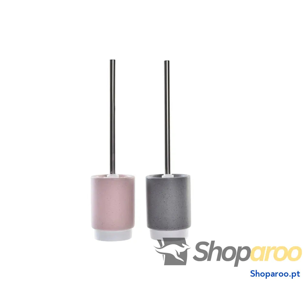 Piaçaba DKD Home Decor Cinzento Cor de Rosa Prateado Claro Metal Alumínio Dolomite Urbana 9,8 x 39 cm (2 Unidades)