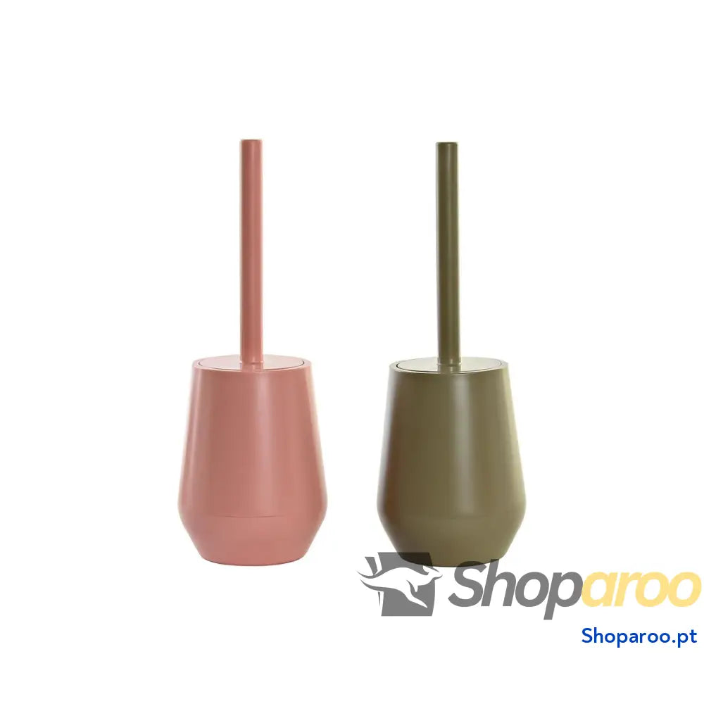 Piaçaba DKD Home Decor Verde Cor de Rosa poliestireno 12 x 34,5 cm (2 Unidades)