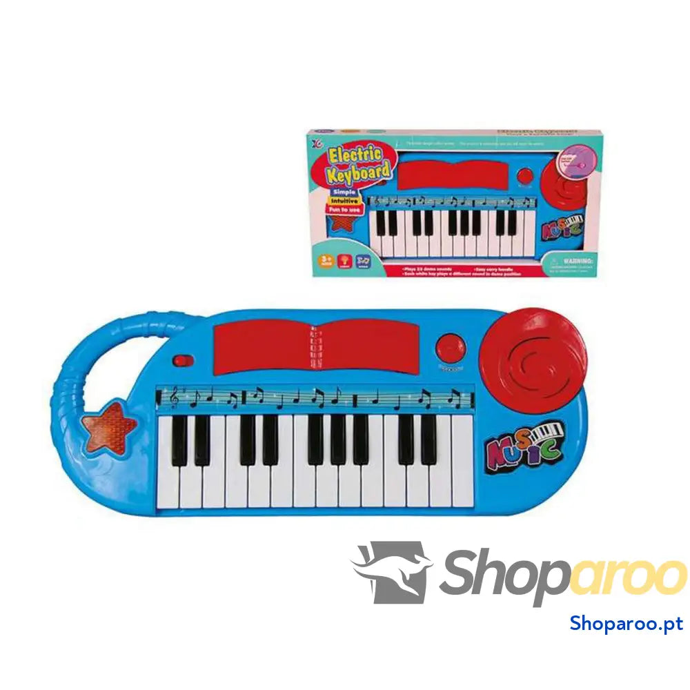Piano Eletrónico Azul Luzes com som (35 x 14 cm)